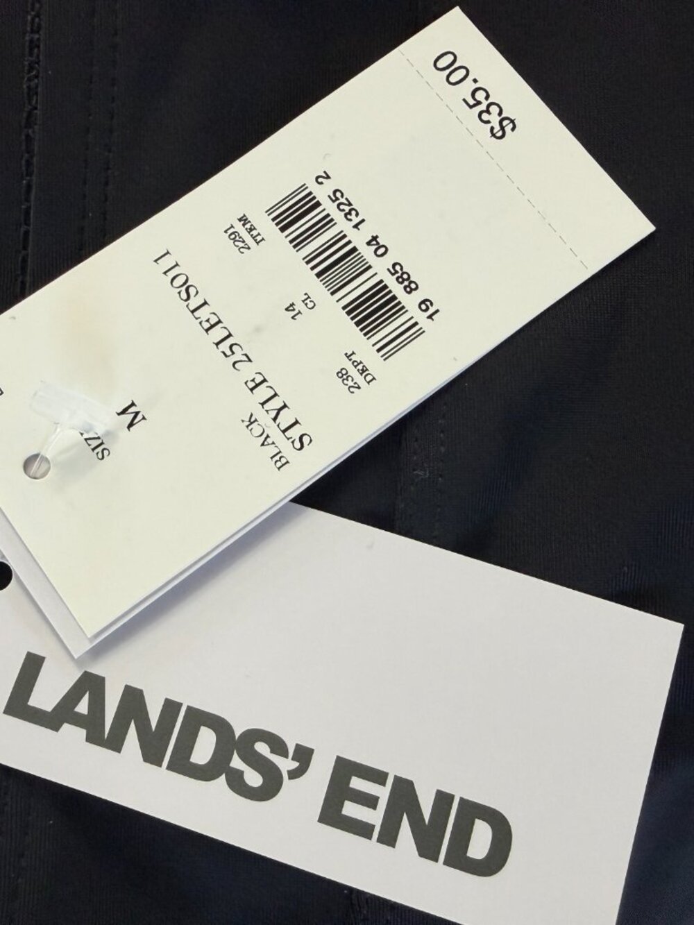 NWT Land's End Women's Black Extra High Waist Bikini Bottom - Picture 3 of 5